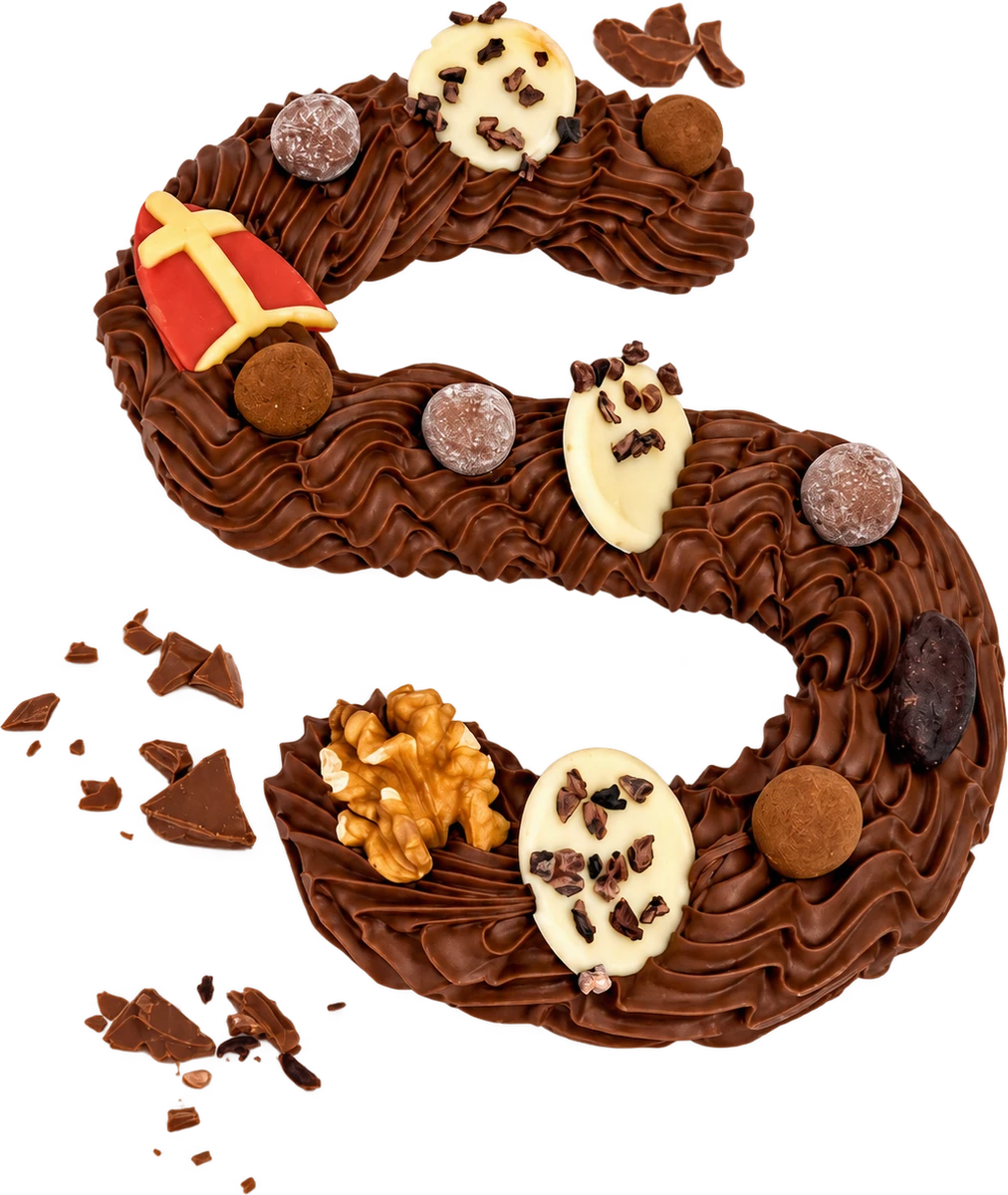 Ambachtelijke chocoladeletter S van Bakkerij Van Thillo